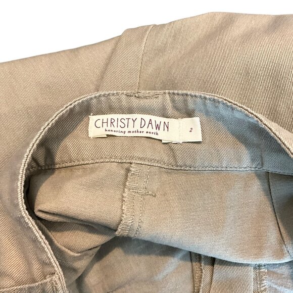 Christy Dawn Judene Pants Stone Size 2 Pleated Tan Olive - Picture 8 of 10